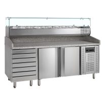   Hűtött munkaasztal - Pizzériáknak - TEFCOLD 390 / 370 Liter