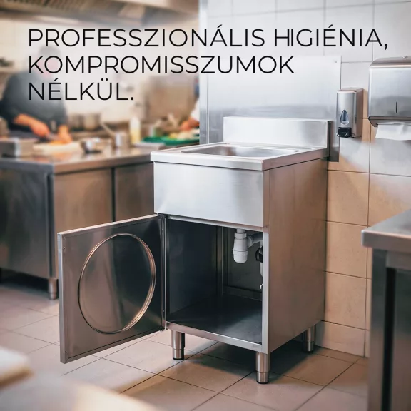 Kézmosó lábon álló 500x500x850 mm csaptelep nélkül, teljes burkolattal Kézmosó lábon álló 500x500x850 mm csaptelep nélkül, teljes burkolattal