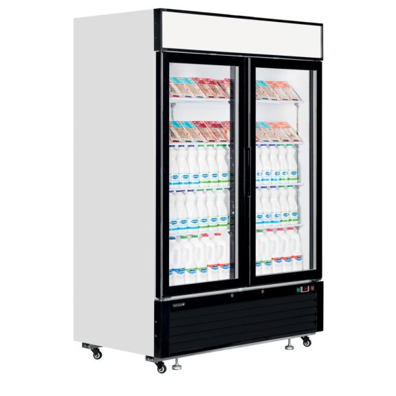 üvegajtós hűtő – italhűtő TEFCOLD 1108 / 922 Liter