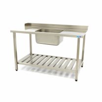   Mosogatógépasztal mosogatóval és hátsó felhajtással- 120 x 75cm - jobbra