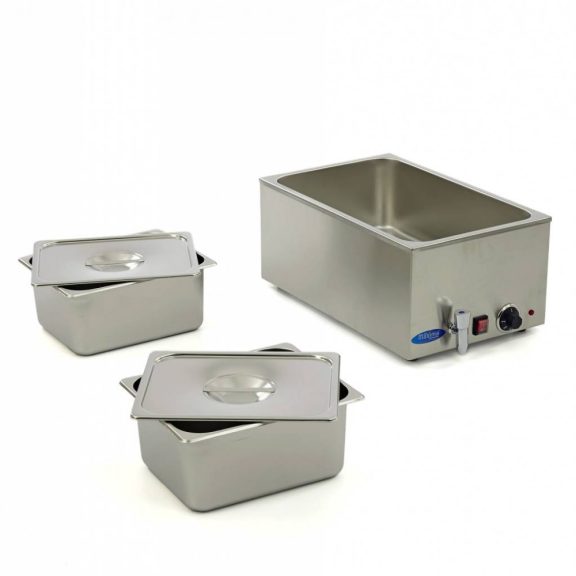 Maxima Bain Marie leeresztő csappal és 2 x 1/2 GN szettel