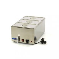 Maxima Bain Marie leeresztő csappal és 3 x 1/3 GN szettel