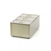 Maxima Bain Marie leeresztő csappal és 3 x 1/3 GN szettel