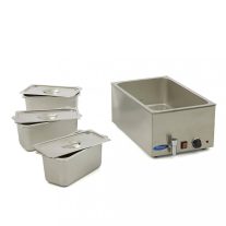 Maxima Bain Marie leeresztő csappal és 3 x 1/3 GN szettel