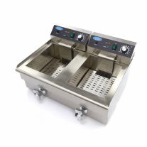 Maxima Elektromos Fritőz 2 x 16L - leeresztő csappal
