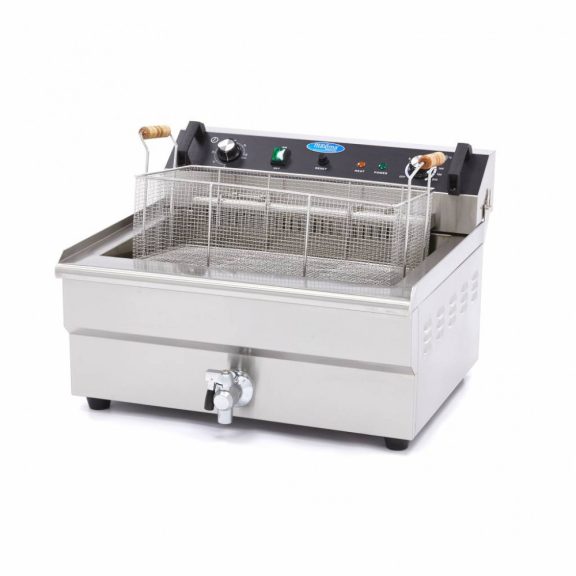 Maxima Elektromos Fritőz - 1 x 30L - Halsütő - leeresztő csappal