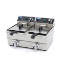 Maxima elektromos Fritőz 2 x 10L - leeresztő csappal