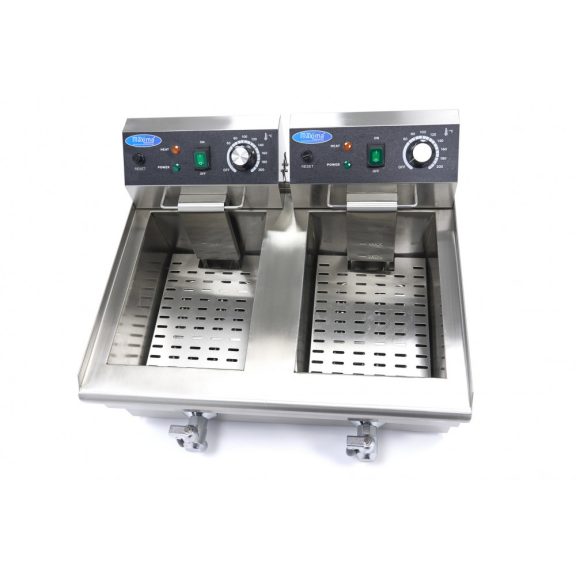 Maxima elektromos Fritőz 2 x 10L - leeresztő csappal