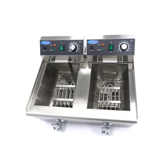 Maxima elektromos Fritőz 2 x 10L - leeresztő csappal