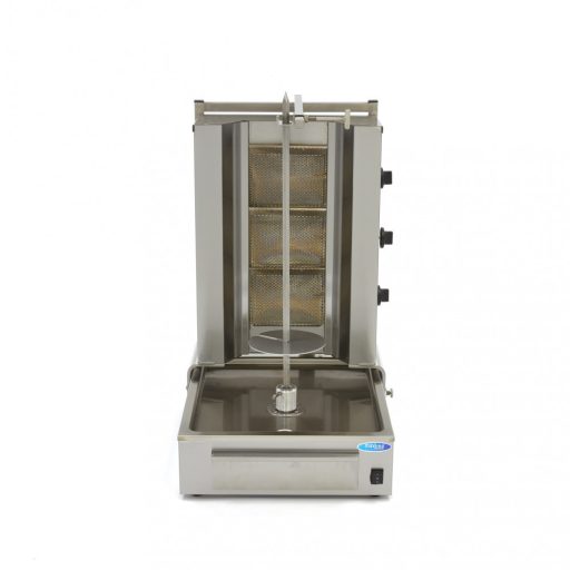 Kebab grill gáz - 3 égővel - 40kg hús