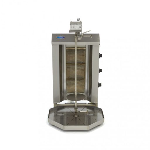 Kebab grill gáz - 3 égő - 30kg hús