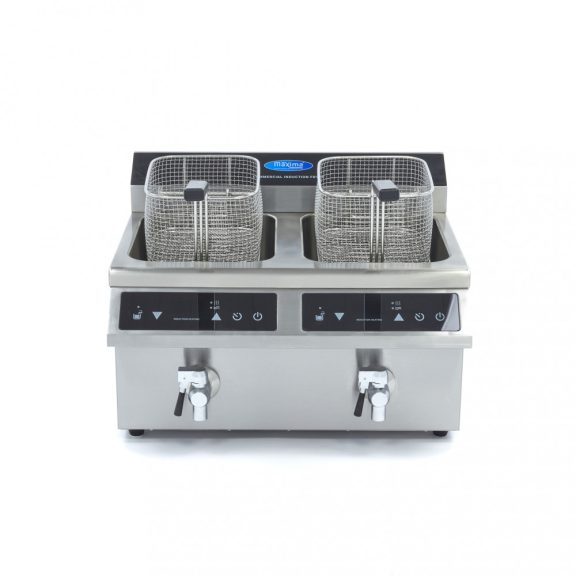 Maxima Indukciós Fritőz - 2 x 8L leeresztő csappal