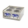 Commercial Grade Cooker - 4 Burners - Double Unit - 60cm Deep - 400V