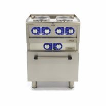   Commercial Grade Stove - 4 Burners - Electric - Double Unit - 60cm Deep - with Oven