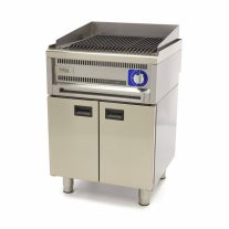   Kereskedelmi minőségű grillsütő - gáz - dupla egység - 60cm mélységű
