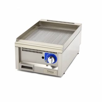   Kereskedelmi minőségű grillsütő barázdált - gáz - egyszemélyes - 60cm mélységű