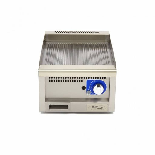 Kereskedelmi minőségű grillsütő barázdált - gáz - egyszemélyes - 60cm mélységű