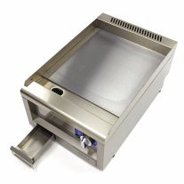   Kereskedelmi minőségű grillsütő sima - elektromos - egyszemélyes - 60cm mélységű