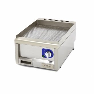   Kereskedelmi minőségű grillsütő barázdált - Elektromos - egyszemélyes - 60cm mélységben