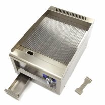   Kereskedelmi minőségű grillsütő barázdált - Elektromos - egyszemélyes - 60cm mélységben
