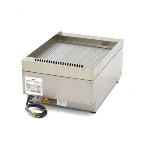 Kereskedelmi minőségű grillsütő barázdált - Elektromos - egyszemélyes - 60cm mélységben