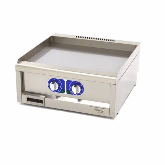   Kereskedelmi minőségű grillsütő sima - elektromos - dupla egység - 60cm mélységben