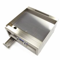   Kereskedelmi minőségű grillsütő sima - elektromos - dupla egység - 60cm mélységben