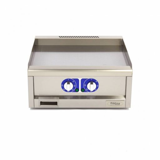 Kereskedelmi minőségű grillsütő sima - elektromos - dupla egység - 60cm mélységben