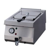   Nagy teherbírású fritőz - 1 x 12L - Elektromos - lefolyócsappal - 70cm mélyen