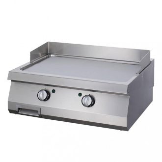   Nehéz sütőlap sima króm - elektromos - dupla egység - 70cm mélységű