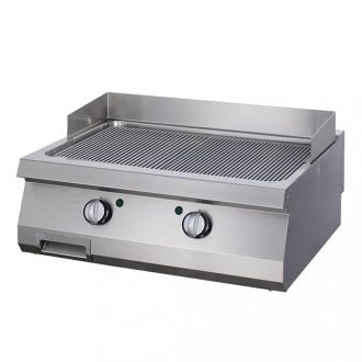   Nagy teherbírású grillező krómozott - elektromos - dupla egység - 70cm mélységben