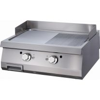   Nehéz sütőlap 1/2 barázdált - gáz - dupla egység - 70cm mélységű