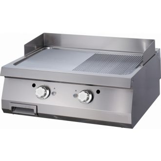   Nehéz sütőlap 1/2 barázdált - gáz - dupla egység - 70cm mélységű