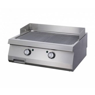   Nagy teherbírású grillsütő barázdált - gáz - dupla egység - 70cm mélységű