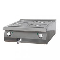   Nagy teherbírású Bain Marie - Elektromos - Dupla egység - 70cm mélységű