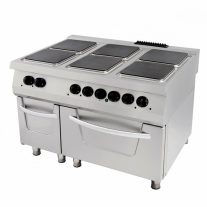   Prémium tűzhely - 6 égő - Elektromos - Háromszemélyes egység - sütővel - 90cm mélységű