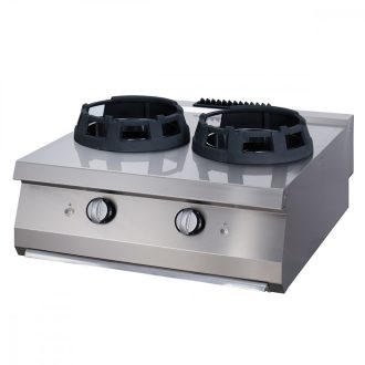   Premium Wok főző - Gáz - 2 x 28,5 főzőlap - Dupla egység - 90cm mélységű