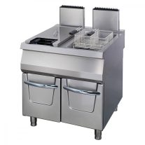   Prémium fritőz - 2 x 22L - Gáz - Dupla egység - lefolyócsappal - 90cm mélyen