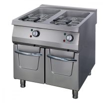   Premium Fritőz - 2 x 22L - Elektromos - Dupla egység - lefolyócsappal - 90cm mélységű