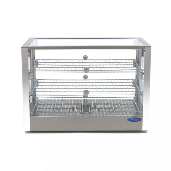 Fűtött ételkiállító 70cm - 3 polc - 115L