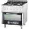 Stalgast Ipari gázüzemű tűzhely, 4 égős, gázsütővel, 26,5 kW, G20, 800 × 700 mm – 9710110