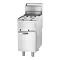 Stalgast Ipari PB-gázüzemű olajsütő, 2 medencés, 2 × 7 l, 12 kW, G30 – 9725230