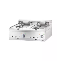 Stalgast Ipari elektromos olajsütő, 2 medencés, 2 × 10 l, 18 kW – 9726000