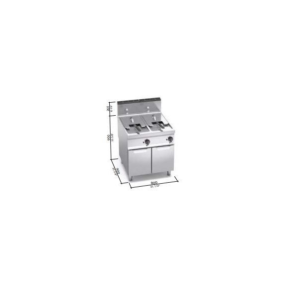 Berto's gázüzemű olajsütő (28 kW)
