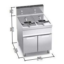 Berto's gázüzemű olajsütő (35 kW)