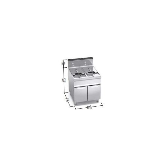Berto's gázüzemű olajsütő (35 kW)