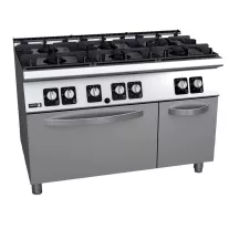 Fagor hatzónás gázüzemű tűzhely, 56,60 kW, GN2/1 – C-G761-H