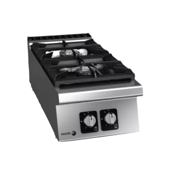 Fagor kétzónás asztali gázüzemű tűzhely, nagy teljesítményű égőkkel (2 × 10,2 kW), 20,4 kW – C-G920-XH Fagor kétzónás asztali gázüzemű tűzhely, nagy teljesítményű égőkkel (2 × 10,2 kW), 20,4 kW – C-G920-XH