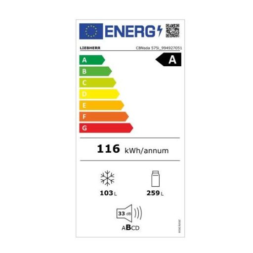 LIEBHERR CBNsda 575i Hűtő-fagyasztó-kombináció BioFresh-sel és NoFrost-tal