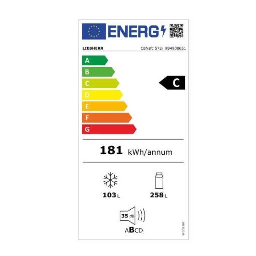 LIEBHERR CBNsfc 572i Hűtő-fagyasztó-kombináció BioFresh-sel és NoFrost-tal